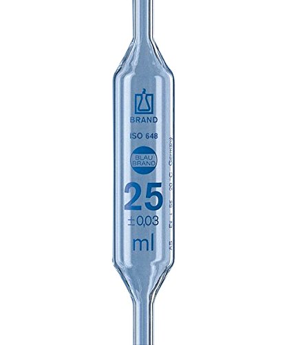 BRAND 29708 Vollpipette, Klasse AS, DE-M, 6 mL, 1 Marke, Blau (6-er pack)