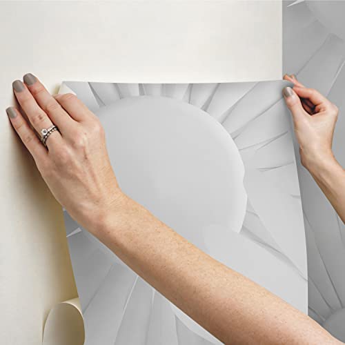 Mr. Kate Rmk12326M Modern Daisy Peel And Stick Wallpaper Mural, White, Grey #TOP5