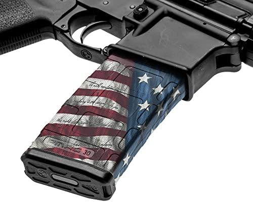 GunSkins AR-15 Mag Skin – Premium Vinyl Mag Wrap with Precut Pieces – Easy to Install and Fits 30rd Magazines – 100% Waterproof Non-Reflective Matte Finish – Made in USA