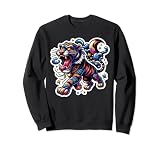 Diseño gráfico de tigre nocturno de criatura misteriosa Sudadera