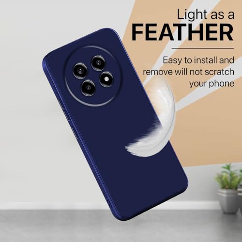 Image of Back Cover for Realme 13 Pro 5G / 13 Pro Plus 5G | Full Camera Protection | Premium Liquid Silicon Case | Flexible Bumper Case for Realme 13 Pro 5G / 13 Pro Plus 5G (Dark Blue)