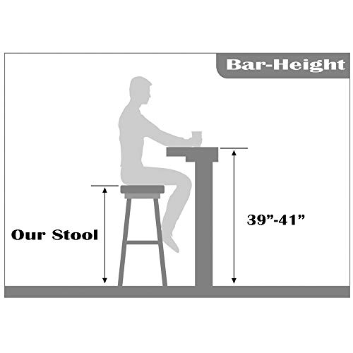 2xhome Eiffel Style Modern Mid Century Armless with Back Bar Stool Height Counter Chair with Natural Wood Legs, 28 inches, Grey,1 piece by 2xhome - Image 3
