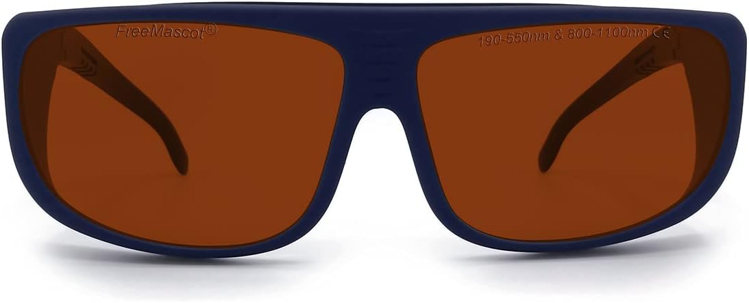 FreeMascot OD 8+ 190nm-550nm / 800nm-1100nm Wavelength Laser Safety Glasses