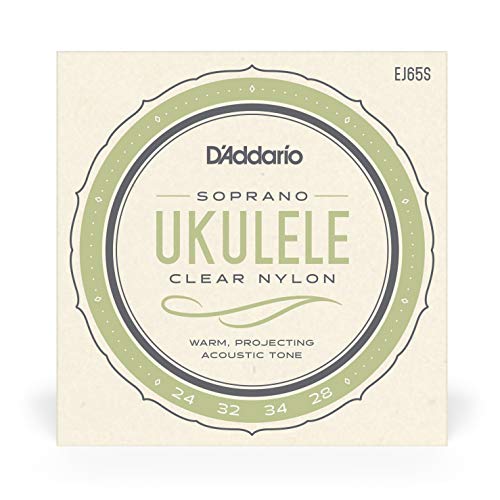 Image of D'Addario Soprano Ukulele Strings, Clear Nylon, EJ65S, 4-String Set, Pack of 1
