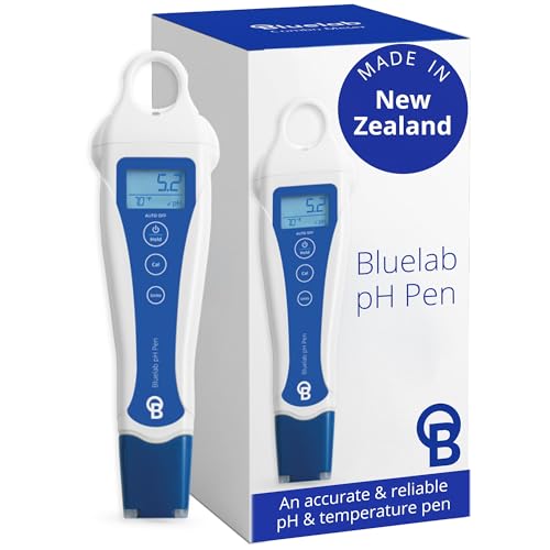 bluelab pH Pen-Digital pH Tester - Reliable & Accurate for High Yield Crops - Hand-Held Meter - Measures pH & Temperature in Solutions and Soil Solutions - Optimize Plant Health & Performance,White