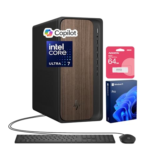 HP OmniDesk M03 Business Desktop PC, Intel Core Ultra 7 265, 64GB DDR5 RAM, 2TB SSD, 4-Monitor...