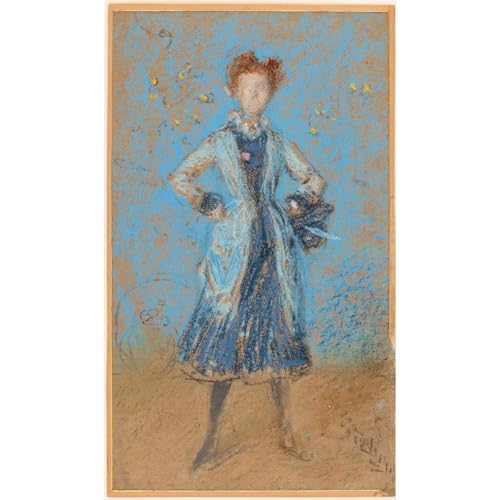 Impression sur toile haut de gamme de Whistler, tableau La fille bleue format 76x101 cm