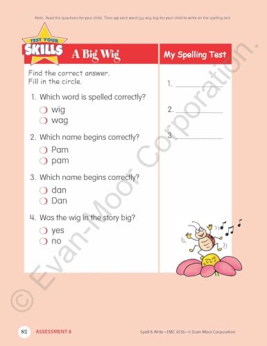 Skill Sharpeners: Spell & Write, Kindergarten Workbook