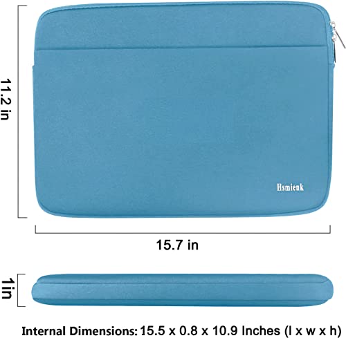 Image of Laptop Sleeve Bag, 15.6 inch Computer Case Shockproof Protective Notebook Case with Accessory Pocket, Briefcase Carrying Laptop Sleeve for 15.6 inch HP, ASUS, Dell, Lenovo, Acer -Sky Blue
