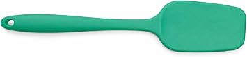 Silikon Kaşık & Pişirme-Servis Kaşığı (Pilav Kaşığı/Kürek Spatula) Seti – Isıya Dayanıklı, Çizmez, Askılı Tek Parça Tasarım (Yeşil)