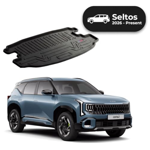 Image of 3D TPE Car Boot Mat for Seltos 2026 Custom Fit, Heavy Duty & Anti-Slip Boot Mat | All Weather Resistant, Waterproof & Dustproof Trunk Liner, Car Dicky Mat for Seltos 2026