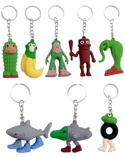 JUKOTA 8 Figuras Tung Tung Tung Tung Sahur llavero, Figura de Tralalero Tralala, Italian Brainrot Figuras Set, Idea Regalos para Game Fans y Amigos, Apto para niños a Partir de 6 años e Adulto