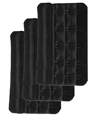 OKWIN Women Bra Extender 5 Hooks Bra Strap Extenders 3pcs-Pack, Black, 3/4 inch Hook Spacing OKWIN Women Bra Extender 5 Hooks Bra Strap Extenders 3pcs-Pack, Black, 3/4 inch Hook Spacing