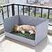 UPALDHOU Dog Grass Pad with Tray, Foldable Dog Litter Box High Walls for Indoor Outdoor Travel (L)