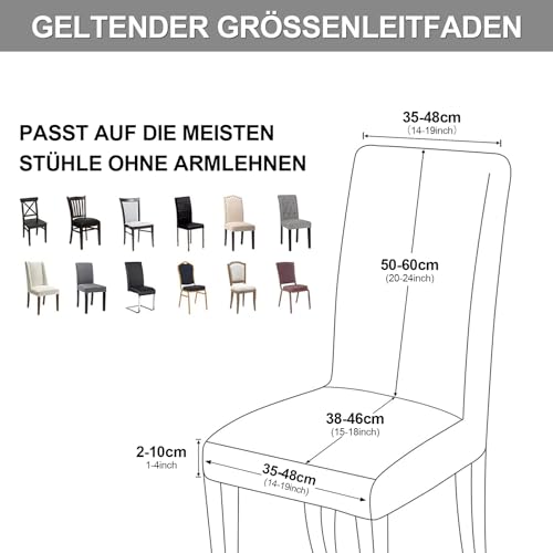 Housses de chaise extensibles de qualité supérieure gris clair - 7