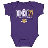 500 LEVEL Luka Doncic Los Angeles Lakers One-Piece Infant Bodysuit - Luka Doncic Los Angeles Lakers Elite WHT (Purple, 12M)