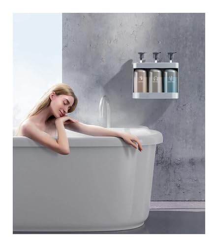 Dispensador de champú para ducha con tres compartimentos dosificadores color plata 6