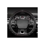  Pegatina Fundas para Volante Cubierta De Volante De Fibra De Carbono, Accesorios para Automóviles para Citroen para Berlingo XTR 2018 2019 2020 2021 (Color : Negro)
