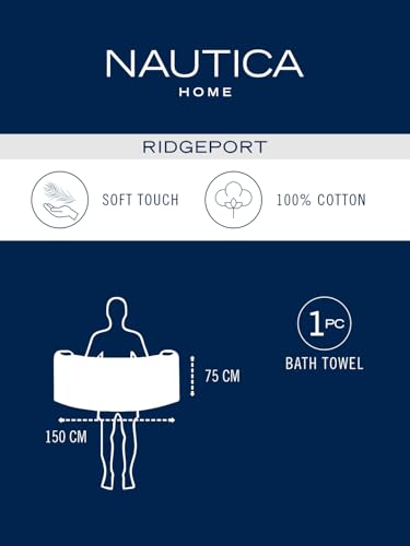 Image of NAUTICA Quick Dry Towel -1pc Bath Towel (ridgeport) | 500 GSM l 30 x 60 inch | Quick Dry Large Pool & Travel Towel | Purple