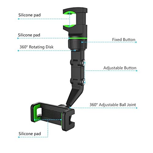 BoxWave Suporte para carro compatível com Infinix Hot 11 Play – Suporte para espelho retrovisor para