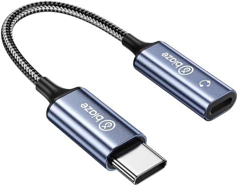 biaze USB C to Lightning Audio Adapter, USB Type C Male to Lightning Female Headphone Converter, Compatible with iPhone 16/15 Full Series, iPad Pro, iPad Air 6/5/4, MacBook