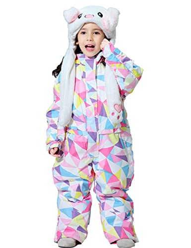YEEFINE Boy and Girl's Snowsuit One Piece Ski Suits Jackets&Pants Waterproof Winter Warm Jumpsuits Snowboard Suit for Kids