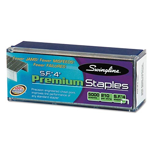 Swingline Staples, S.F. 4, Premium, 1/4 inches Length, 210/Strip, 5000/Box, 1 Pack (35450)  (40)