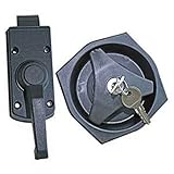 Diseñado para caravanas. Pertemba Global Kit de cerrojo zurdo para interior y exterior (Talla Única) (Negro)