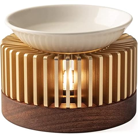 iwoohome Tea Light Oil Burner | Can Be Used as Teapot Warmer | Scented Oil Lamp | Amazing Night Effect | Ambience Made of Anodised Aluminium | Aroma Lamp | Aroma Diffuser Cover