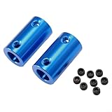 2Pcs Bore Coupling Set Screw, Aluminum Alloy Shaft Coupler Connector For 3D Printers, Motor Accessories 90 Degree Fixing Screw Couplings(2pcs 6-8mm)
