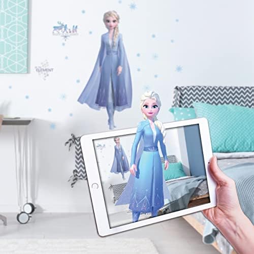 Wall Palz Disney Frozen 2 Wall Decals - Elsa Frozen Wall Decal with 3D Augmented Reality Interaction - Frozen Bedroom Decor for Girls