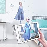 Wall Palz Disney Frozen 2 Wall Decals - Elsa Frozen Wall Decal with 3D Augmented Reality Interaction