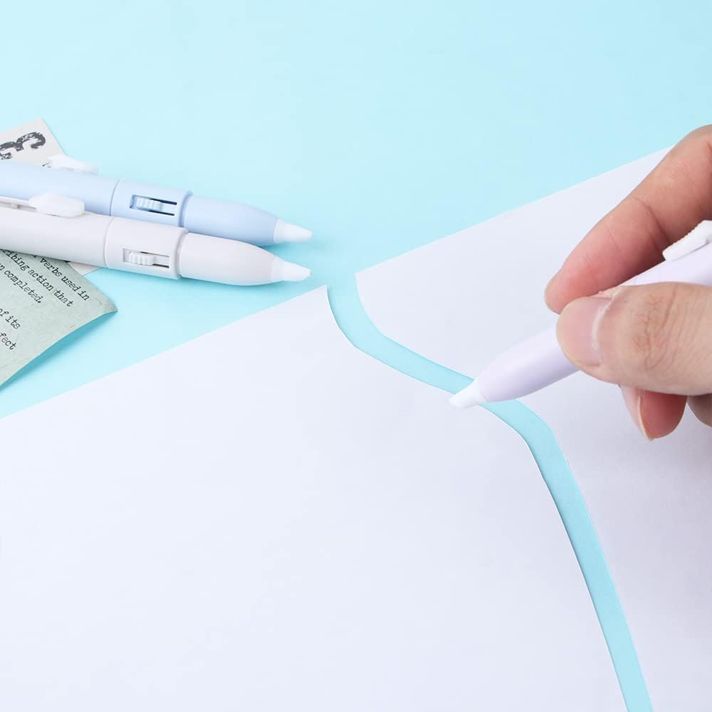 Pink Mini Color Folding Scissor Pen, Portable Safe Ceramic Cutter 2-in-1 Folding Scissor Craft Tools Cutting Supplies for Paper Work Scissors Pen Scissors (5.31 x 0.59 IN)