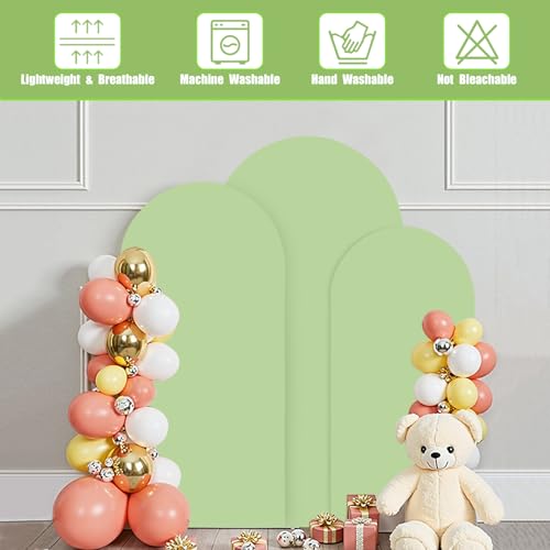 3 piezas cubiertas de arco spandex para bodas, 6 a 7.2 pies miniatura 5
