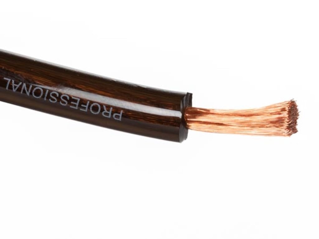 HQ-Power Cable de alimentación, negro transparente, 100 m, aislamiento de PVC, resistencia de alta tensión