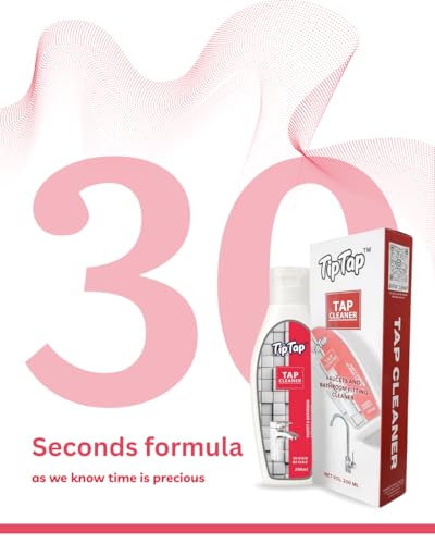 Image of TipTap Premium Tap Cleaner 200ml | Hard Water Stain & Limescale Remover | Tap & Faucet Cleaner for Bathroom and Kitchen | Tap Shiner