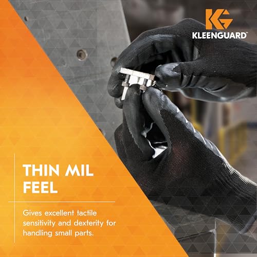 Image of KLEENGUARD G40 Polyurethane Coated Gloves,High Dexterity, Black, 12 Pairs /Bag, 5 Bags /Case