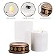 Homemory LED Grabkerze, 7cm x 12,5 cm, weiß IP44 Wasserdichtes Outdoor Flammenloses Kerzenlicht, Grablicht mit Timer, Batteriebetriebene Grabkerze, Friedhofskerze Grablaterne