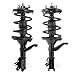 Auto Dynasty Front Struts Shocks Assembly and Coil Spring Compatible with Honda CR-V 2002-2006, Left and Right Complete Pair Shock Absorber, Matte Black Powdercoat