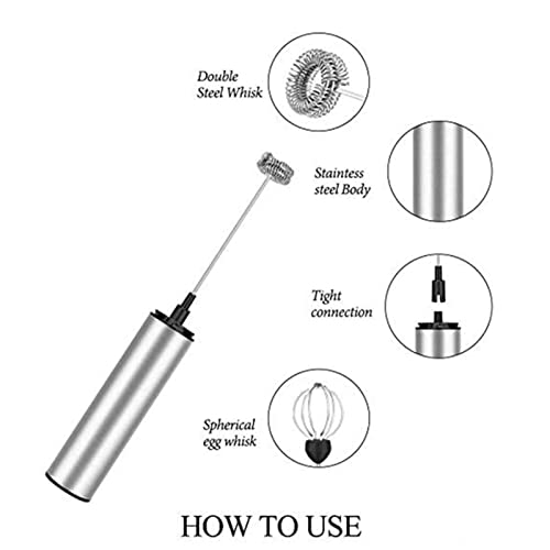 Melkschuimer, Mini-melkklopper, Elektrische Mini-blender Handheld Auto Roestvrijstalen Afneembare Melkschuimer voor Thuiskeuken - Image 8