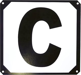 Juego de 12 letras, puntos de referencia sobre marco de metal, color negro y blanco