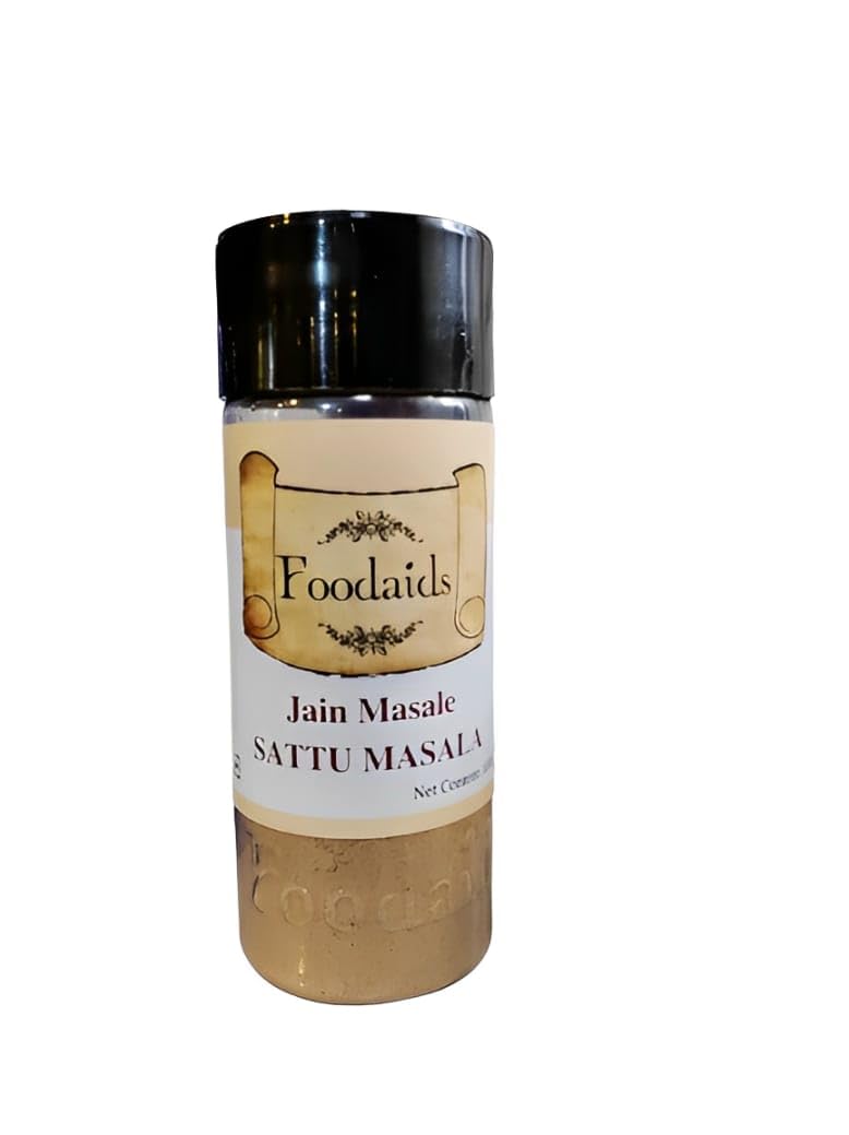 Foodaids Sattu Masala Powder 100gm | Sprinkle or Mix with your Sattu drink. Sattu masala contain spices like roasted jeera, coriander, mint leaves, black pepper & ajwain. Aromatic & flavourful. (B0DHGG3KPH) Amazon Price History, Amazon Price Tracker