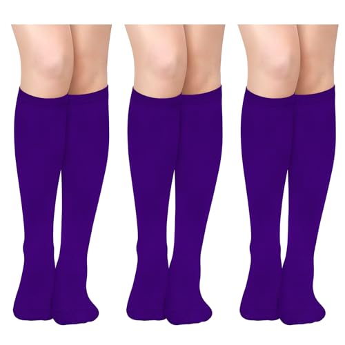 Sarfel Purple Knee High Socks Women Long Purple Socks Women Halloween Accessories for Woman Witch Costume Womens Accessories