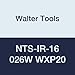 Walter Tools NTS-IR-16 026W WXP20 Carbide NTS Threading Inserts, Internal Thread, Full Profile, Whitworth (Pack of 10)