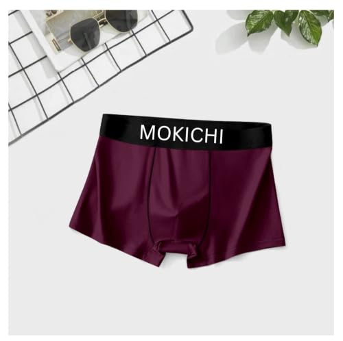Image of Men's Ice Silk Boxer Briefs for Men | Ultra Soft Breathable Stretch Trunks | Moisture Wicking Quick Dry Innerwear | Comfortable Elastic Waist | Solid Colors