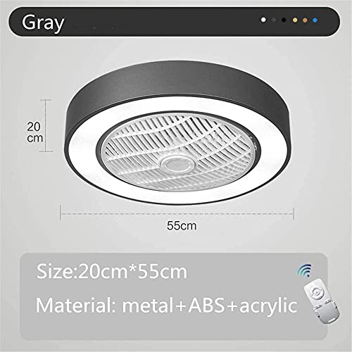 Ventilateur de plafond silencieux avec plafonnier LED à intensité variable et vent réglable - 2