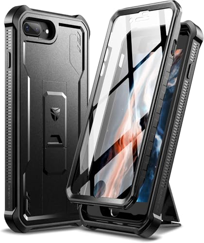 Dexnor iPhone 13 Pro Max�p �P�[�X [��ʕی�t�B�����������X�^���h�@�\] �R�p���x���̑ϏՌ��� �S�ʕی� ���{�f�B�J�o�[(�u���b�N)