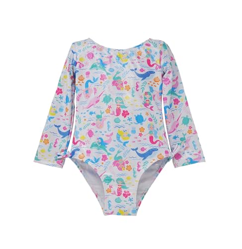 Image of Flap Happy Baby Girls' UPF 50+ Charlie L /S Rash Guard Swimsuit