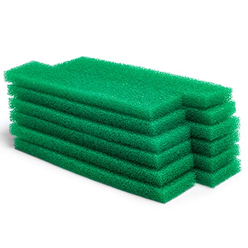 Ltwhome Compatible Green Coarse Filter Foams Replacement For All Pond Solutions Fw Range Nano Fish Tanks, Fw-14 (Pack Of 12)