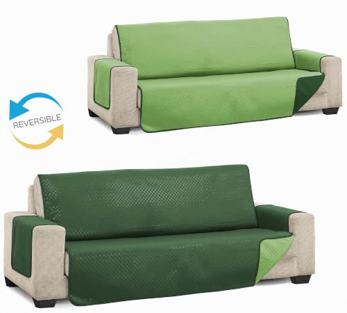 Cubre sofá acolchado Martina Home de 3 plazas modelo Diamond verde botella 5